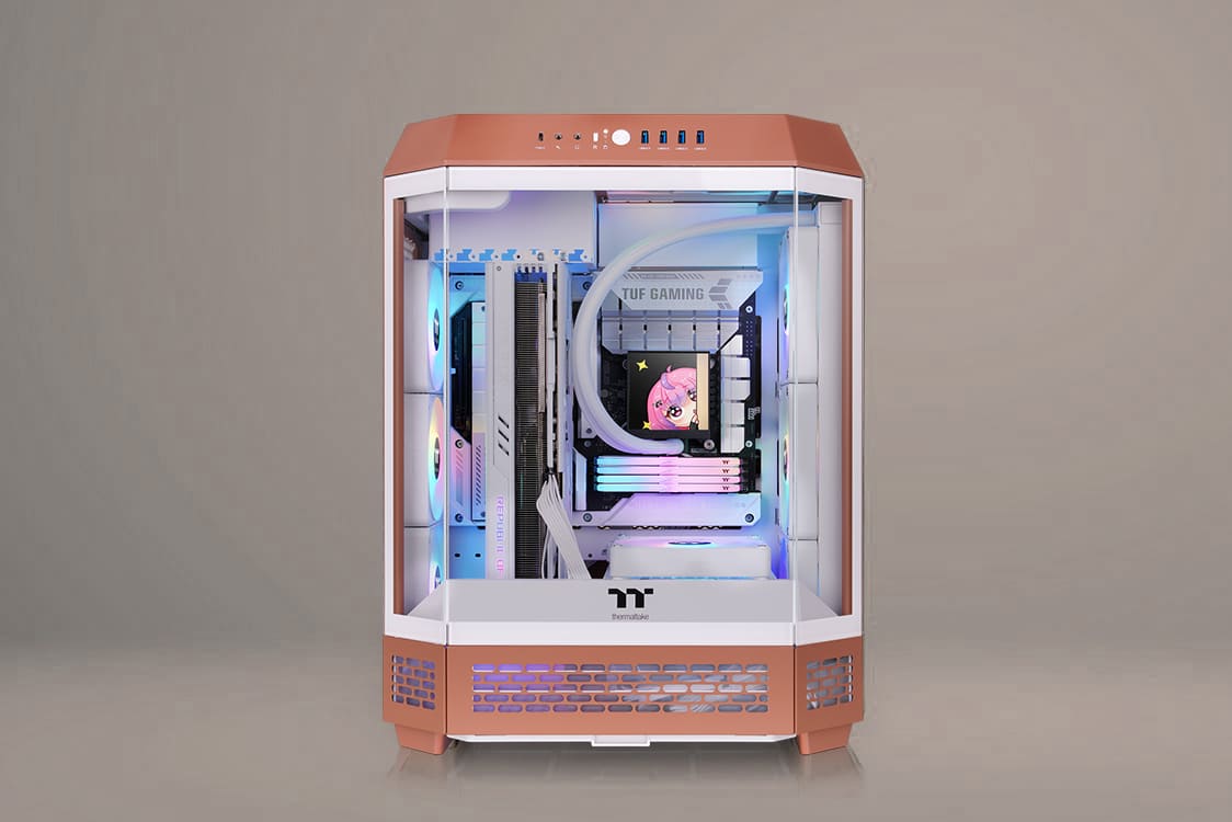 Thermaltake Tower 600 Mocha Mousseedition, octagonal prism design for flexibility and workspace integration